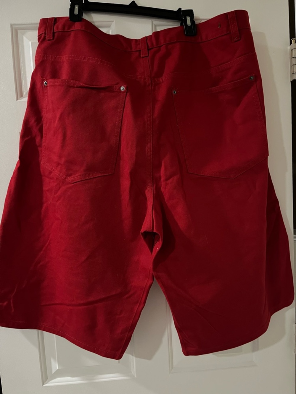 Men's Red Jean Shorts - Classic Casual Fit